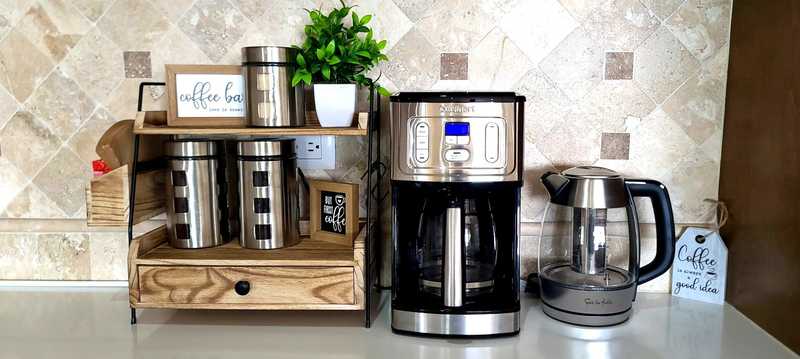 Coffee station in the kitchen at Casa de Corona, a Cabo San Lucas vacation rental