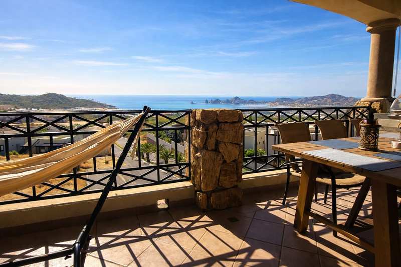 Private terrace with ocean and Arch views at Casa de Corona in Cabo San Lucas