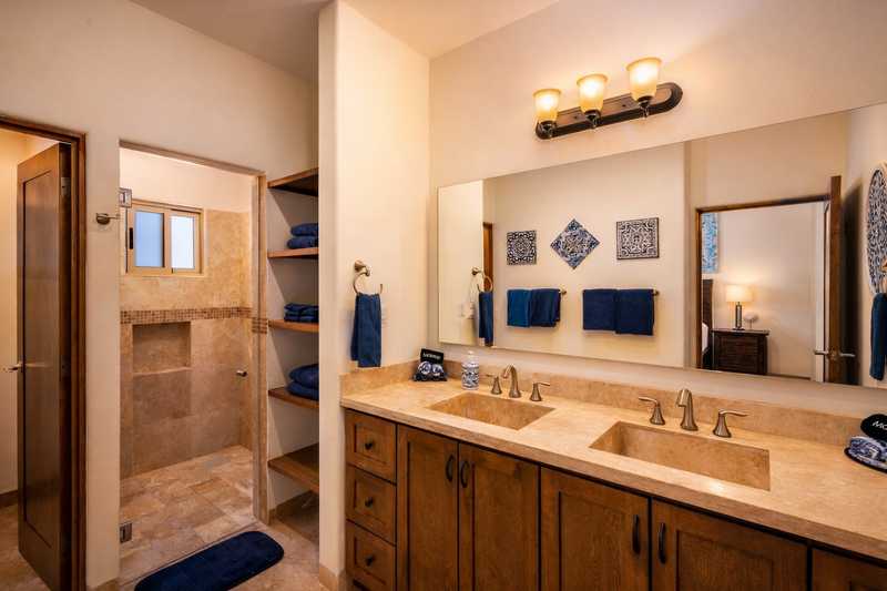 Master bathroom double vanity